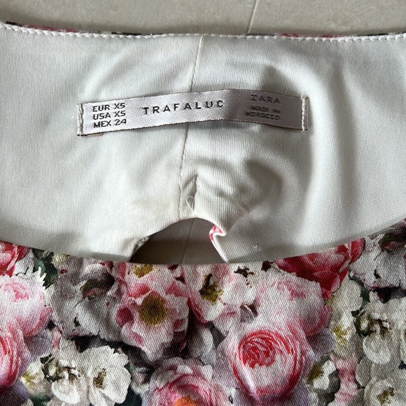 Zara Trafaluc Flower Dress 00 - Picture 3 of 9